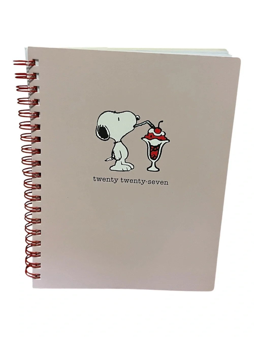 🆕 Peanuts Snoopy 2027 Pink Spiral Planner